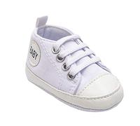 Zapatos de bebé para interiores para niños pequeños, suela suave, 9 años, zapatos para correr, White, 21 EU