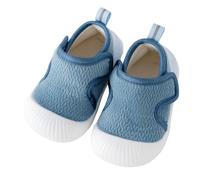 Zapatos de boda para mujer, de terciopelo, grueso, no suave, suela suave, zapatos luminosos para niños, azul, 22 EU
