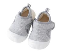 Zapatos de boda para mujer, de terciopelo, grueso, no suave, suela suave, zapatos luminosos para niños, gris, 23 EU