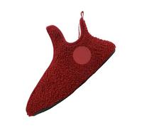 Zapatos de cabaña para mujer, de felpa, gris, pantuflas para mujer, de caña alta, de invierno, forradas, antideslizantes, unisex, para casa, parejas, zapatos de casa, zapatos para exteriores, rojo, 38