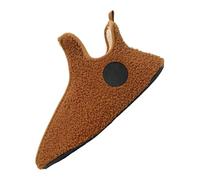 Zapatos de cabaña para mujer, de felpa, gris, pantuflas para mujer, de caña alta, de invierno, forradas, antideslizantes, unisex, para casa, parejas, zapatos de casa, zapatos para exteriores, marrón