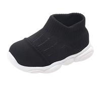 Zapatos de calcetines para aprender a andar para bebé, malla transpirable, zapatos para gatear para niños y niñas, antideslizantes, ligeros, zapatos descalzos de un solo color, zapatillas de piso alto
