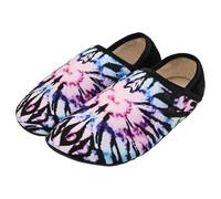 Zapatos de caminar para mujer, transpirables, zapatos planos, zapatillas deportivas suaves, zapatillas de deporte antideslizantes, correas ligeras y hebilla zapatos deportivos al aire libre, morado
