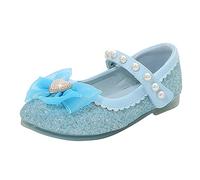 Zapatos de Carnaval Princesa para Niños Niñas Zapatos de Princesa Brillo Cosplay Zapatos Fiestas Bodas Mary Jane Mocasines Zapatos de Vestido Lentejuelas Elegantes Zapatos Escolares, azul, 36 EU