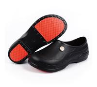 Zapatos de chef impermeables, resistentes al aceite, antideslizantes, para hombre, jardín, cocina, enfermería, restaurante, trabajo, cómodos zuecos para servicio de alimentos para mujer, Black4, 38/39