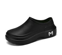 Zapatos de chef ligeros, calzado sin cordones for hombre, zapatos de jardín impermeables, zuecos de jardín for hombres, zapatos cómodos for todo el día, calzado de seguridad for cocina(Black,EU41-42)