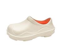 Zapatos de Cocina para Hombre Antideslizantes para Zapatos de enfermera blancos antideslizantes, zapatos chef goma for trabajo hospitalario con función antideslizante, impermeables(Beige,42 EU)