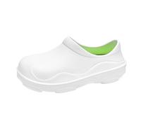 Zapatos de Cocina para Hombre Antideslizantes para Zapatos de enfermera blancos antideslizantes, zapatos chef goma for trabajo hospitalario con función antideslizante, impermeables(White,41 EU)