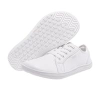 Zapatos de cuero para mujer y hombre, con cordones, de piel, ligeros, transpirables, zapatos de trabajo de negocios, antideslizantes, de cuña plana, ortopédicos, para caminar, correr, entrenamiento