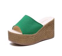 Zapatos de cuña con Puntera para Mujer, Zapatillas Informales, Sandalias clásicas, Zapatillas para Mujer Zapatillas Suela