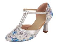 Zapatos de danza de moda para mujer, sandalias de baile para mujer, tacones altos, botines de tacón alto, zapatos negros, zapatos de mujer, plataforma sexy roja, azul, 39 EU