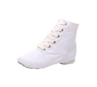 Zapatos de danza para niños, zapatos de baile cálidos, ballet, rendimiento, zapatos de interior, zapatos de baile de jazz, zapatos de danza media, White, 13 UK Child