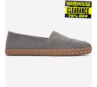 Zapatos De Diseño Casual Para Mujer Toms Alpargata De Cuero Grises