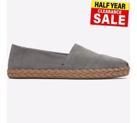 Zapatos De Diseño Casual Para Mujer Toms Alpargata De Cuero Grises