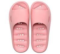 Zapatos de ducha antideslizantes para mujer, con agujeros de drenaje, secado rápido, para baño, ducha, playa, piscina, pantuflas para casa, Pink, 37 EU