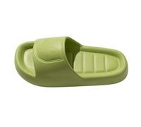 Zapatos de ducha para mujer, antideslizantes, con nubes, pantuflas para mujer, con suelas suaves, ligeras, deslizantes, transpirables, para playa, muffins, sandalias monocromáticas, verde, 40 EU