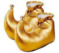 Zapatos de elfo para adultos, zapatos de bufón, zapatos de Navidad, novedosos disfraz de elfo, accesorios para cosplay, Oro, 13 X-Wide Women/14 XX-Wide Men