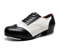 zapatos de entrenamiento de claque,Zapatos de claqué de cuero transpirable,Las correas son fáciles de poner y quitar,Adecuado para la formación de rendimiento para profesores y estudiantes