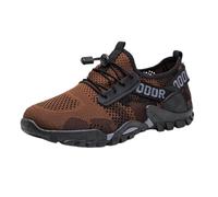 Zapatos de escalada de malla, serie oscura, zapatos deportivos de secado rápido, antideslizantes, zapatos de montañismo, para ocio, cómodos, al aire libre, senderismo, ligeros, transpirables, zapatos