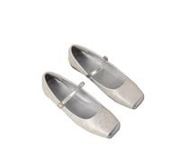 Zapatos de Flats de Ballet Elegantes para Mujeres, Elegante Estampado Cuadrado Close Toe Mary Jane Flats, For Women Work Office Casual Zapatos