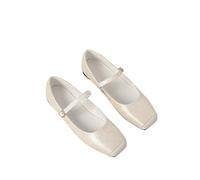 Zapatos de Flats de Ballet Elegantes para Mujeres, Elegante Estampado Cuadrado Close Toe Mary Jane Flats, For Women Work Office Casual Zapatos