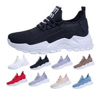Zapatos de gimnasio para mujer, zapatos para mujer, zapatillas ligeras, transpirables, antideslizantes, deportivas, informales, ortopédicas, para mujer, cómodas, para el tiempo libre, fitness, Negro