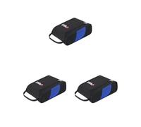 Zapatos de golf Bolsa Cremallera Deportes Nylon Bolsa Organizador Zapato Negro Azul, 3 Set (Black Blue), 22x13x32.5 cm