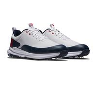 FootJoy Fj Tour Rival, Zapatos de Golf Hombre, Blanco, Azul Marino, Rojo, 42.5 EU