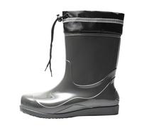 Zapatos de goma para hombre, botas de lluvia impermeables, zapatos de lluvia para hombre con cordón y elástico, zapatos de cocina de aceite, botas de lluvia, suela de tendón de vaca, zapatos de cocina