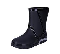 Zapatos de goma para hombre y mujer, zapatos de lluvia con cordón elástico, zapatos para cocinar aceite, zapatos para diabéticos, botas de goma antideslizantes de media altura, botas de lluvia media