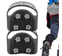 Zapatos de hielo para zapatos, picos de raquetas de nieve | Pinza antideslizante de acero inoxidable Spike Raquetas de nieve,Escalada crampones de tracción reflectante para escalada y hielo