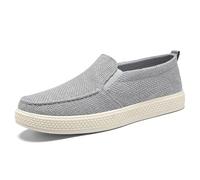 Zapatos de Hombre de Verano, Zapatos Casuales con Un Solo Soporte, Zapatos de Paseo Transpirables, Suela Suave, No cansados, Viejos Zapatos de Tela para Hombre, gris, 41 EU