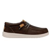 Zapatos De Hombre Mocasines Hey DUDE 40175 Wally Grip Craft Cuero Negro Y Marrón
