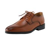 Zapatos de hombre Zapatos clásicos de cuero de negocios Retro Casual Color sólido Zapatos de cuero Zapatos de hombre impermeables, marrón, 47 EU