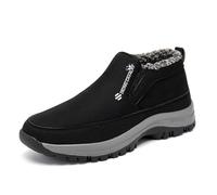 Zapatos de invierno genéricos Botas cálidas para hombre, botas cálidas al aire libre, botas cálidas, botas antideslizantes, botas de nieve, Le Noir, 42 EU Large