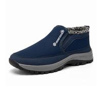 Zapatos de invierno genéricos Botas cálidas para hombre, botas cálidas al aire libre, botas cálidas, botas antideslizantes, botas de nieve, azul, 45 EU Large