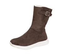 Zapatos De Invierno Mujer,Botas Botines De Gamuza De Moda Con Cremallera Lateral Forro Polar Acogedor Calzado CáLido Para Exteriores CóModo Para Climas FríOs (Coffee 40)