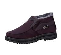 Zapatos de invierno para hombre, forrados cálidos, botas de nieve para mujer, botines antideslizantes, caña corta, antideslizantes, zapatos de senderismo, sin cordones, zapatos para el tiempo libre, a