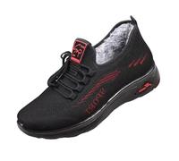 Zapatos de invierno para hombre, forrados cálidos, impermeables, color negro, transpirables, antideslizantes, botas de nieve, botas de senderismo, botas de invierno, zapatos planos, zapatos térmicos