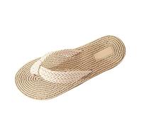 Zapatos de invierno para mujer, zapatillas forradas, cómodas, planas, antideslizantes, zapatos de plataforma para mujer, ancho H, beige, 38 EU