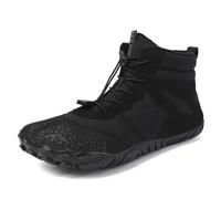 Zapatos de invierno para senderismo, trekking, escalada, zapatos con cordones antideslizantes para hombre y mujer, negro y blanco, 7 Wide Women/7 Wide Men
