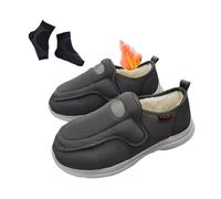 Zapatos De Invierno Térmicos con Forro Polar Ajustables para Fascitis Plantar Y Edema Diabético para Hombre, Zapatos Ortopédicos Anchos Soporte Hinchados Personas Mayores Diabetes(39 EU)