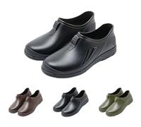 Zapatos de jardín de EVA ligeros, para hombre y mujer, zuecos impermeables, zapatillas de goma y zapatillas, zapatos de cocina para hombre, zapatos de seguridad resistentes al aceite, Negro , 40 EU