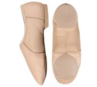 Zapatos de jazz con suela dividida, AeroFlex, piel, negro y marrón claro, jazz