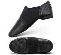 Zapatos de jazz de neopreno, zapatos de baile de jazz de cuero, zapatos de baile modernos y de jazz, Black, 40 EU