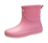 Zapatos de lluvia de tubo medio para mujer, Botas de lluvia con borde, ropa antideslizante, lavado de coches, salir en días lluviosos Botas Peludas Mujer (37)