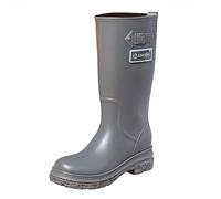 Zapatos de lluvia para mujer, botas de lluvia ligeras e impermeables para uso al aire libre, botas de goma antideslizantes cómodas para cualquier clima, botas de lluvia de moda diseño moderno, gris