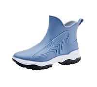 Zapatos de lluvia para mujer, impermeables, botas de goma para mujer, botas de agua de media altura, botas de lluvia antideslizantes, botas cortas ligeras, suelas suaves, botas de jardín, botas de