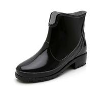 Zapatos de lluvia para mujer para primavera verano elegantes cómodos para clima lluvioso diseño antideslizante para el uso diario Evita la entrada de agua de lluvia, Negro , 40 EU