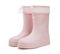 Zapatos de lluvia para mujer, ropa exterior, arnés, boca acolchada, forro, suela gruesa, cómodos, antideslizantes, botas de lluvia de goma para cocina Botas Mujer Marca Botas Montaña Impermeable (39)